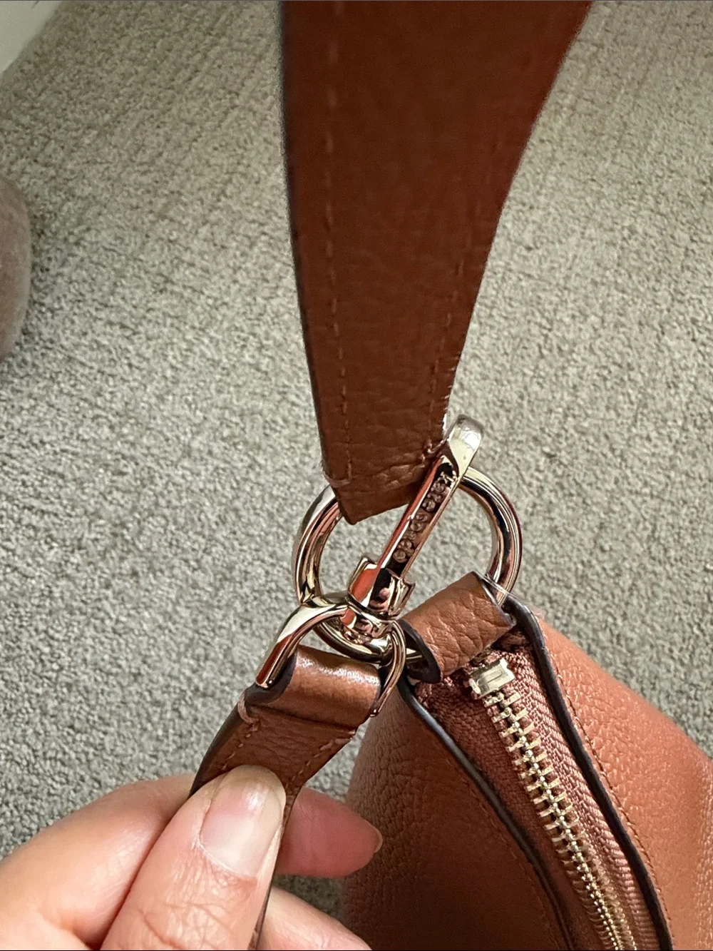 kate spade Tan Pebbled Leather Shoulder/Crossbody Bag